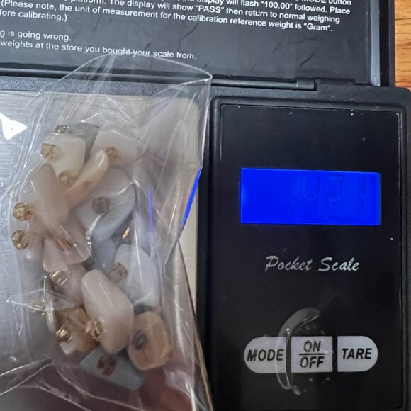 1950s Japan Clip-On Earrings Mother of Pearl cluster earrings Shell & Glass Bead - Picture 7 of 7